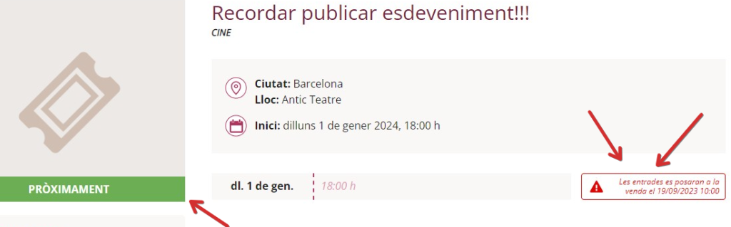 esdeveniment entrapolis
